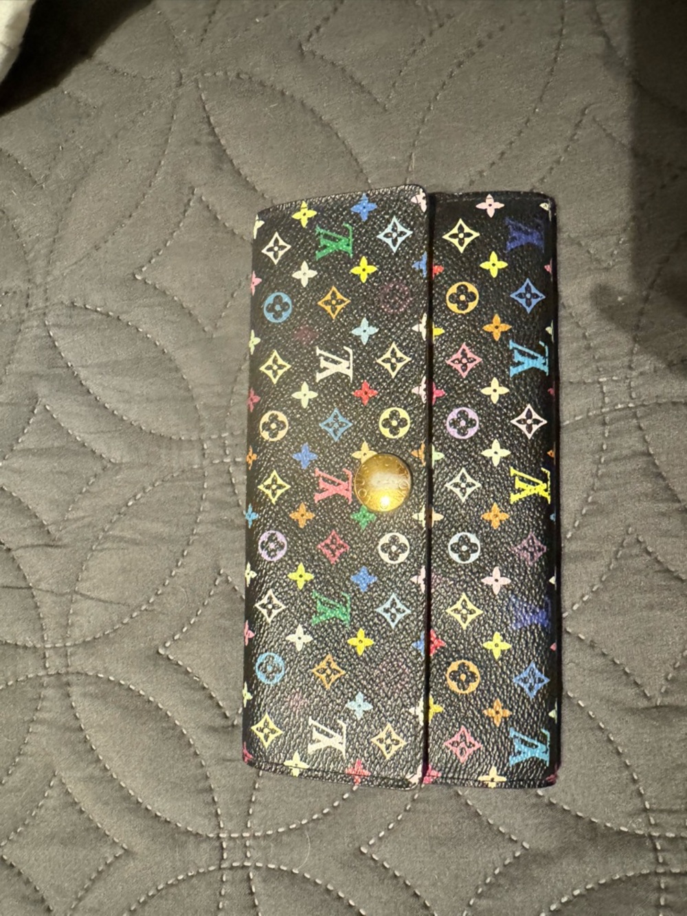 Louis Vuitton Black Multicolor Monogram Sarah Wallet